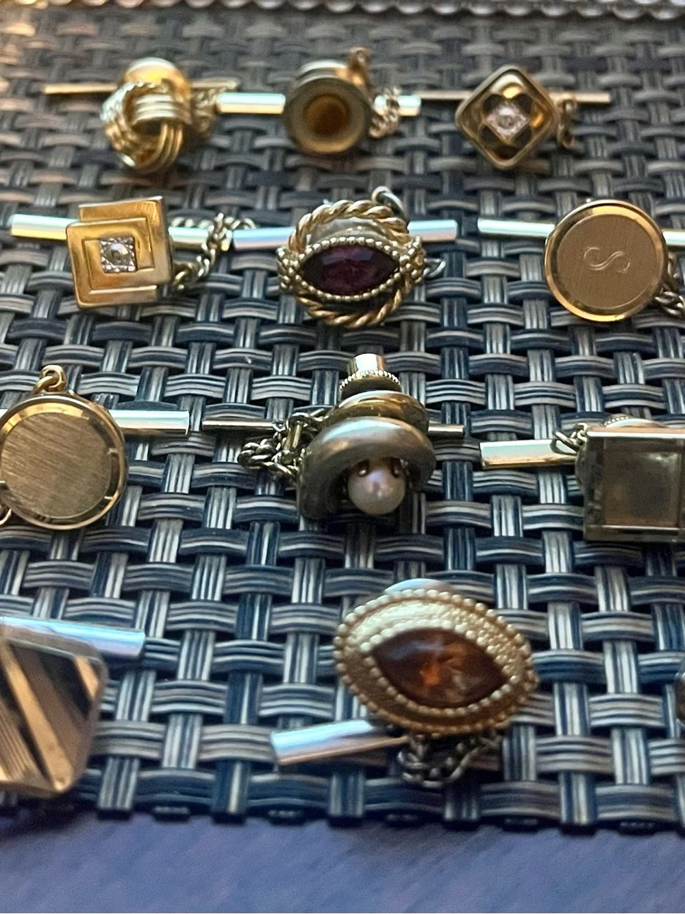 Vintage Men's Formal Jewelry Estate Lot - 35+ Pcs 12K GF Pocket Watch, Cufflinks